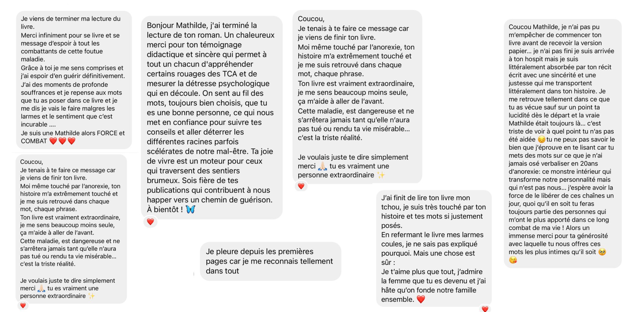 Messages privés reçus de lectrices (1)