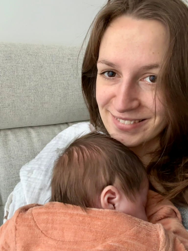 Mathilde avec son fils